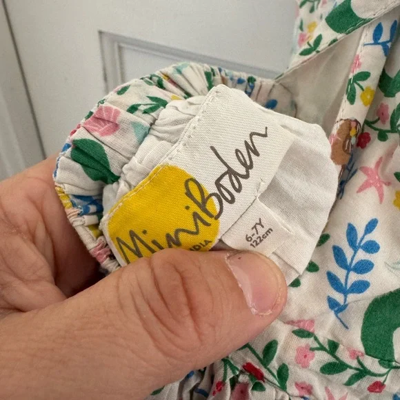 Mini Boden mermaid floral print dress size 6-7Y - Picture 9 of 9